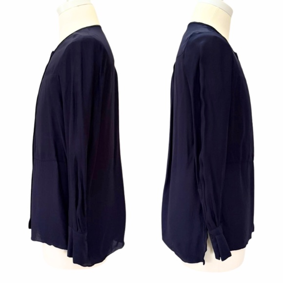Massimo Dutti | Navy Long Sleeve Blouse – Size EUR 38 / US 6 - Picture 4 of 8